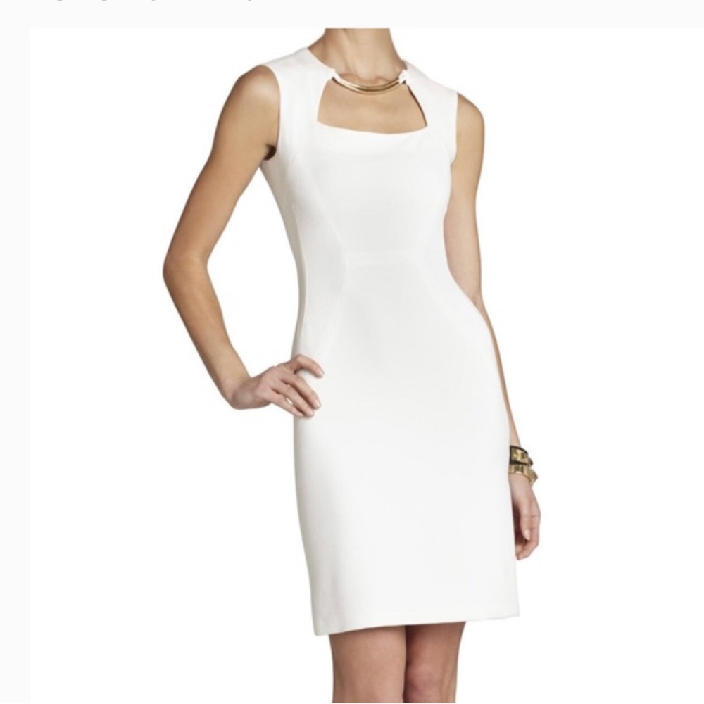 BCBG MAXAZRIA Off White dress midi dress Sz10